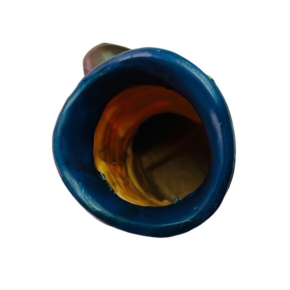 Texas Flag Boot Flower Vase Rustic Weathered Look Hand Painted Horseshoe Star 9” - Picture 5 of 11